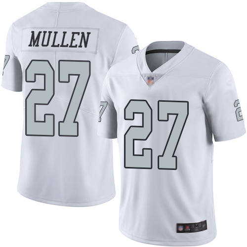 Las Vegas Raiders #27 Trayvon Mullen White Men's Stitched Limited Rush Jersey Men's cheap jerseys for sale - CheapJerseys.Shop