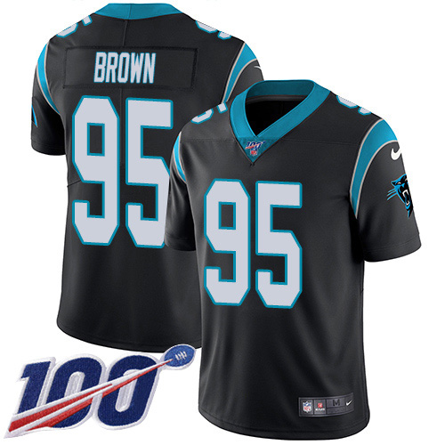Carolina Panthers #95 Derrick Brown Black Team Color Youth Stitched 100th Season Vapor Untouchable Limited Jersey Youth cheap jerseys for sale - CheapJerseys.Shop