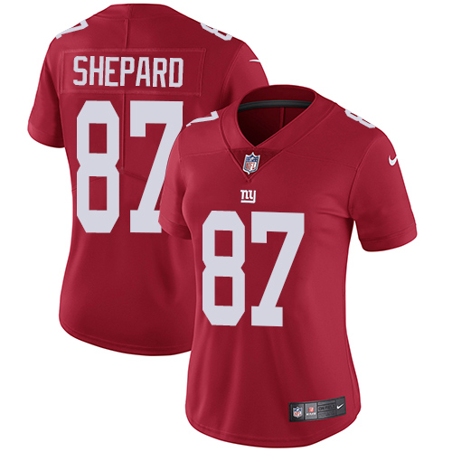 New York Giants #87 Sterling Shepard Red Alternate Women's Stitched Vapor Untouchable Limited Jersey Womens cheap jerseys for sale - CheapJerseys.Shop