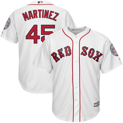 Boston Red Sox #45 Pedro Martinez White New Cool Base Cooperstown Stitched Jersey Men's cheap jerseys for sale - CheapJerseys.Shop