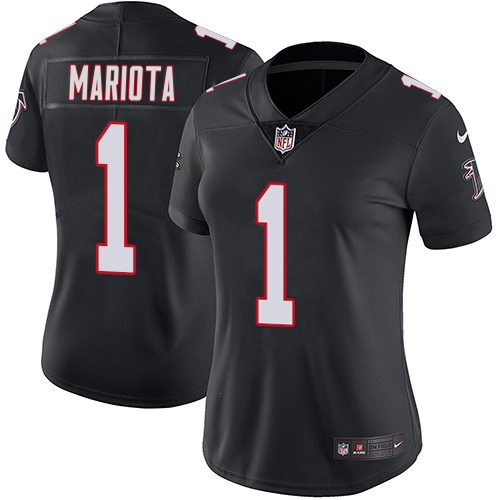Falcons #1 Marcus Mariota Black Alternate Stitched Women's Vapor Untouchable Limited Jersey cheap jerseys for sale - CheapJerseys.Shop