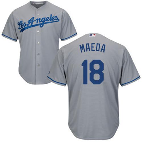 Los Angeles Dodgers #18 Kenta Maeda Grey Cool Base Stitched Youth Jersey Youth cheap jerseys for sale - CheapJerseys.Shop