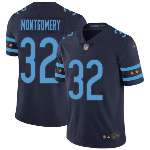 Chicago Bears #32 David Montgomery Navy Blue Team Color Men's Stitched Limited City Edition Jersey Men's cheap jerseys for sale - CheapJerseys.Shop