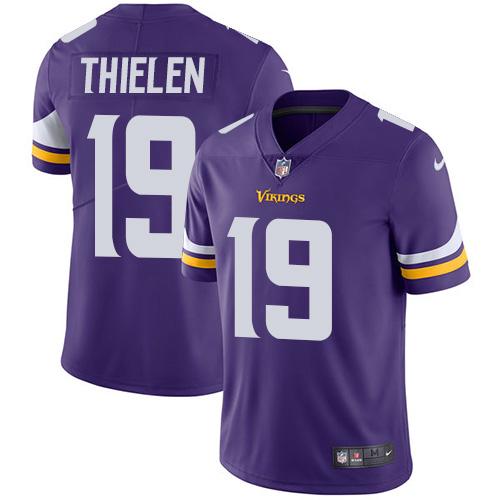 Vikings #19 Adam Thielen Purple Team Color Men's Stitched Vapor Untouchable Limited Jersey cheap jerseys for sale - CheapJerseys.Shop