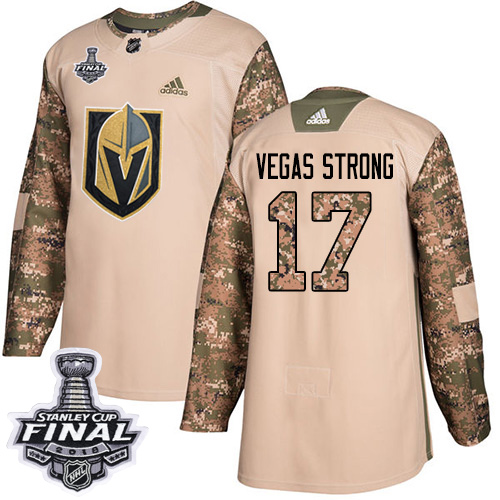 Golden Vegas Golden Knights #17 Vegas Strong Camo Authentic 2017 Veterans Day 2018 Stanley Cup Final Stitched Jersey Men's cheap jerseys for sale - CheapJerseys.Shop