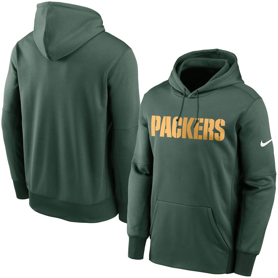 Green Bay Packers Fan Gear Wordmark Performance Pullover Hoodie Green cheap jerseys for sale - CheapJerseys.Shop