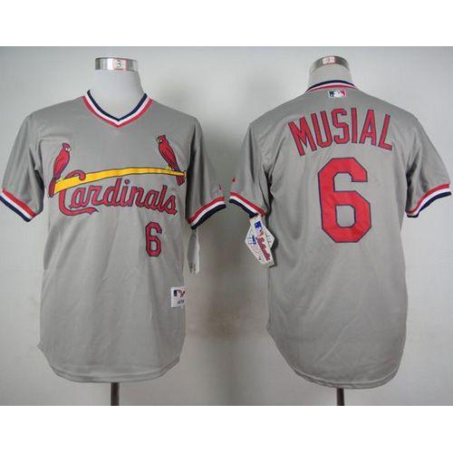 St.Louis Cardinals #6 Stan Musial Grey 1978 Turn Back The Clock Stitched Jersey Men's cheap jerseys for sale - CheapJerseys.Shop
