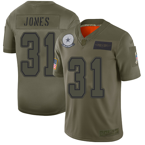 Dallas Cowboys #31 Byron Jones Camo Men's Stitched Limited 2019 Salute To Service Jersey Men's cheap jerseys for sale - CheapJerseys.Shop