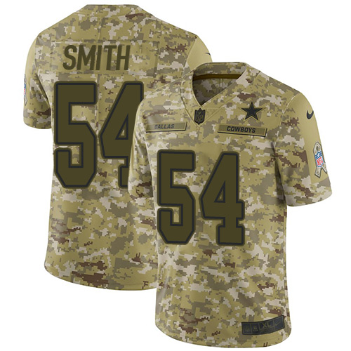 Dallas Cowboys #54 Jaylon Smith Camo Youth Stitched Limited 2018 Salute to Service Jersey Youth cheap jerseys for sale - CheapJerseys.Shop
