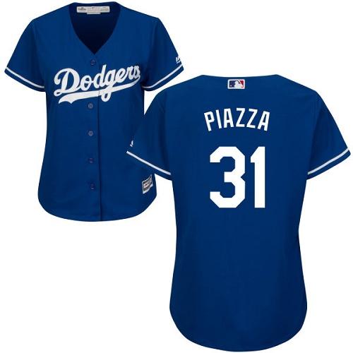 Los Angeles Dodgers #31 Mike Piazza Blue Alternate Women's Stitched Jersey Womens cheap jerseys for sale - CheapJerseys.Shop