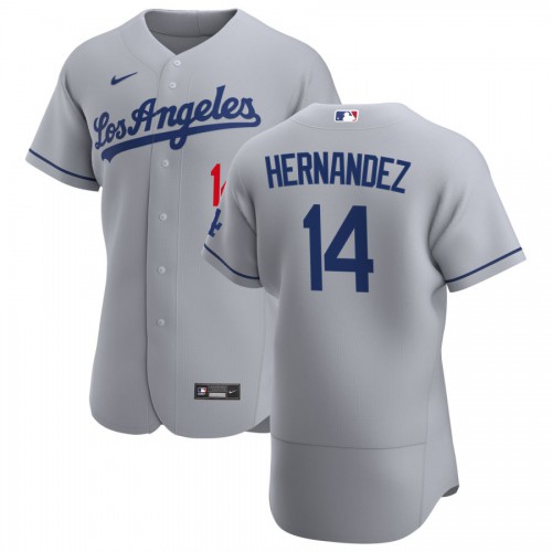 Los Angeles Los Angeles Dodgers #14 Enrique Hernandez Men's Gray Road 2020 Authentic Team Jersey Men's cheap jerseys for sale - CheapJerseys.Shop