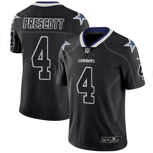 Cowboys #4 Dak Prescott Lights Out Black Men's Stitched Limited Rush Jersey cheap jerseys for sale - CheapJerseys.Shop