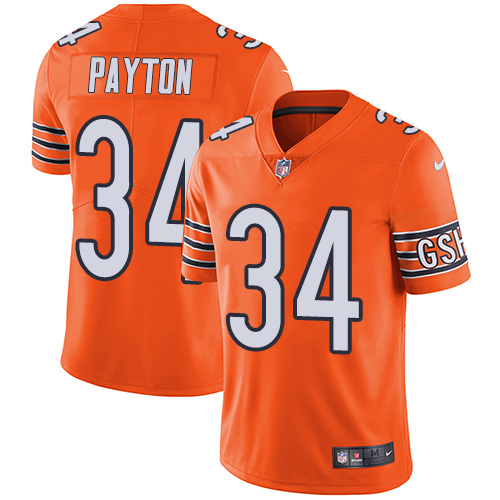 Bears #34 Walter Payton Orange Men's Stitched Limited Rush Jersey cheap jerseys for sale - CheapJerseys.Shop