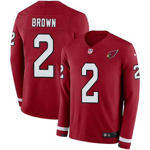 Cardinals #2 Marquise Brown Red Team Color Men's Stitched Limited Therma Long Sleeve Jersey cheap jerseys for sale - CheapJerseys.Shop