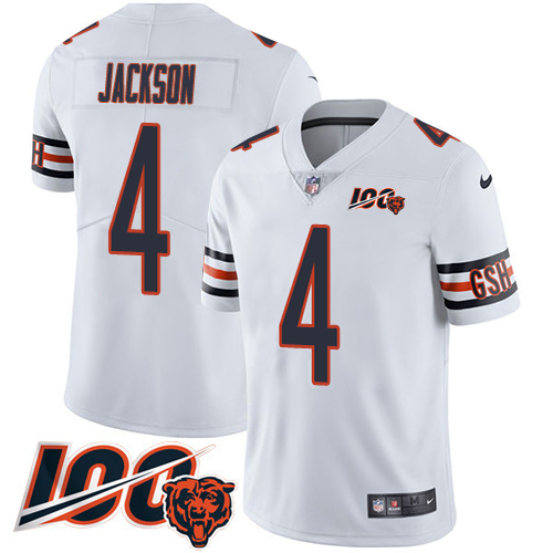 Bears #4 Eddie Jackson White Alternate Men's Stitched Vapor Untouchable Limited 100th Season Jersey cheap jerseys for sale - CheapJerseys.Shop