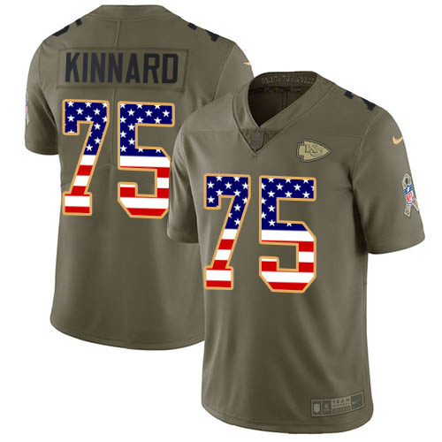 Chiefs #75 Darian Kinnard Olive/USA Flag Youth Stitched Limited 2017 Salute To Service Jersey cheap jerseys for sale - CheapJerseys.Shop