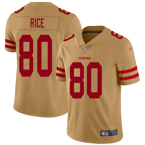 49ers #80 Jerry Rice Gold Men's Stitched Limited Inverted Legend Jersey cheap jerseys for sale - CheapJerseys.Shop