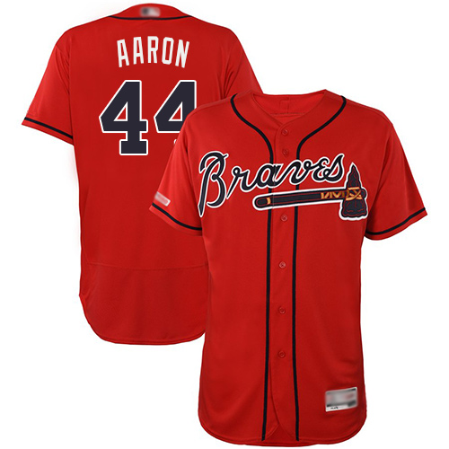 Atlanta Braves #44 Hank Aaron Red Flexbase Authentic Collection Stitched Jersey Men's cheap jerseys for sale - CheapJerseys.Shop