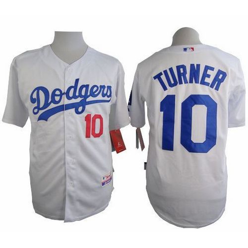 Los Angeles Dodgers #10 Justin Turner White Cool Base Stitched Jersey Men's cheap jerseys for sale - CheapJerseys.Shop