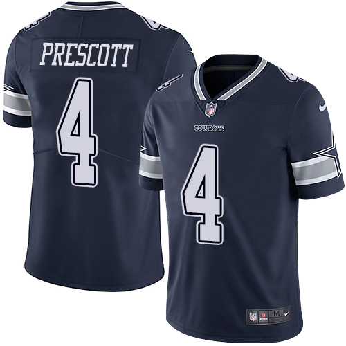 Cowboys #4 Dak Prescott Navy Blue Team Color Men's Stitched Vapor Untouchable Limited Jersey cheap jerseys for sale - CheapJerseys.Shop
