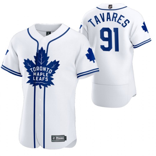 Toronto Maple Toronto Maple Leafs #91 John Tavares Men's 2020 x Crossover Edition Baseball Jersey White Men's cheap jerseys for sale - CheapJerseys.Shop