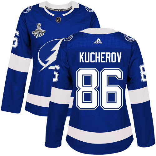 Tampa Bay Lightning #86 Nikita Kucherov Blue Home Authentic Women's 2020 Stanley Cup Champions Stitched Jersey Womens cheap jerseys for sale - CheapJerseys.Shop