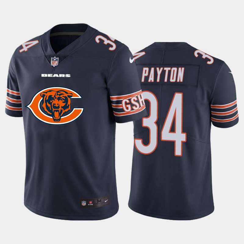 Chicago Bears #34 Walter Payton Navy Blue Men's Big Team Logo Vapor Limited Jersey cheap jerseys for sale - CheapJerseys.Shop