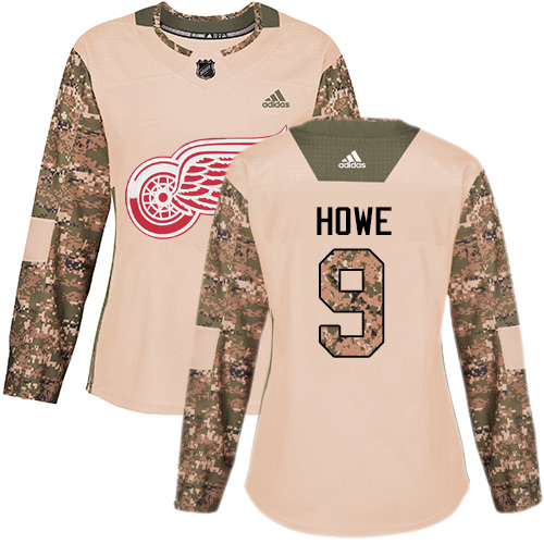 Detroit Red Wings #9 Gordie Howe Camo Authentic 2017 Veterans Day Women's Stitched Jersey Womens cheap jerseys for sale - CheapJerseys.Shop