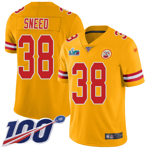 Chiefs #38 L'Jarius Sneed Gold Super Bowl LVII Patch Men's Stitched Limited Inverted Legend 100th Season Jersey cheap jerseys for sale - CheapJerseys.Shop