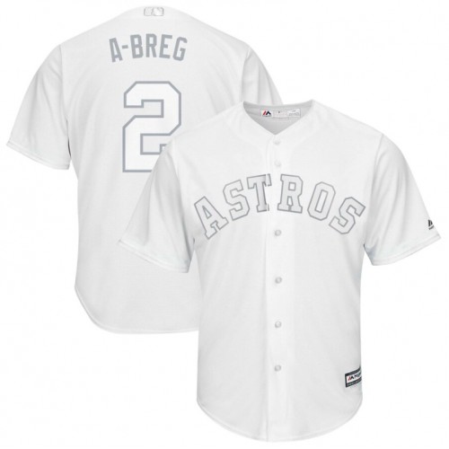 Houston Astros #2 Alex Bregman White