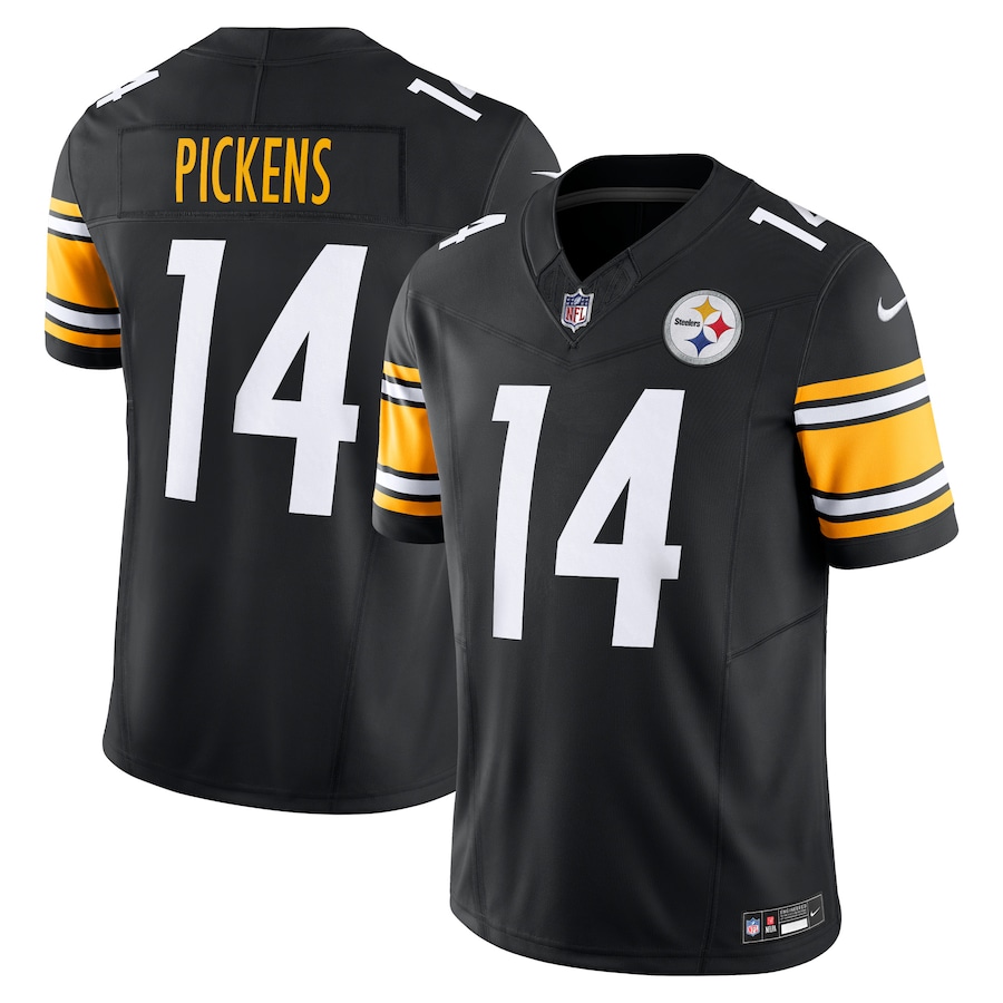 Pittsburgh Steelers #14 George Pickens Men's Black Vapor F.U.S.E. Limited Jersey cheap jerseys for sale - CheapJerseys.Shop