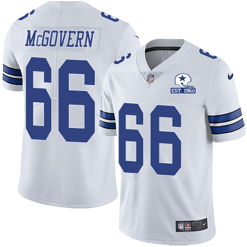 Dallas Cowboys #66 Connor McGovern White Men's Stitched With Established In 1960 Patch Vapor Untouchable Limited Jersey Men's cheap jerseys for sale - CheapJerseys.Shop