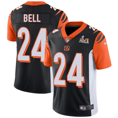 Cincinnati Bengals #24 Vonn Bell Black Team Color Super Bowl LVI Patch Youth Stitched Vapor Untouchable Limited Jersey Youth cheap jerseys for sale - CheapJerseys.Shop