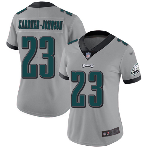Eagles #23 C.J. Gardner-Johnson Silver Women's Stitched Limited Inverted Legend Jersey cheap jerseys for sale - CheapJerseys.Shop