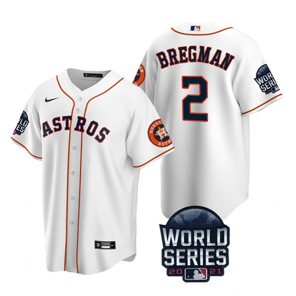 Houston Astros #2 Alex Bregman Men's 150th Anniversary 2021 World Series Game Jersey - White cheap jerseys for sale - CheapJerseys.Shop
