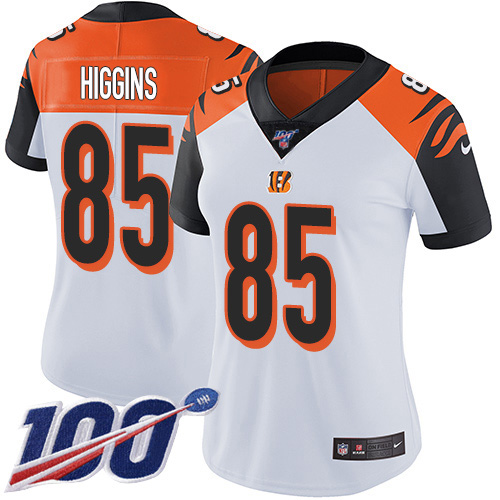 Bengals #85 Tee Higgins White Women's Stitched 100th Season Vapor Untouchable Limited Jersey cheap jerseys for sale - CheapJerseys.Shop