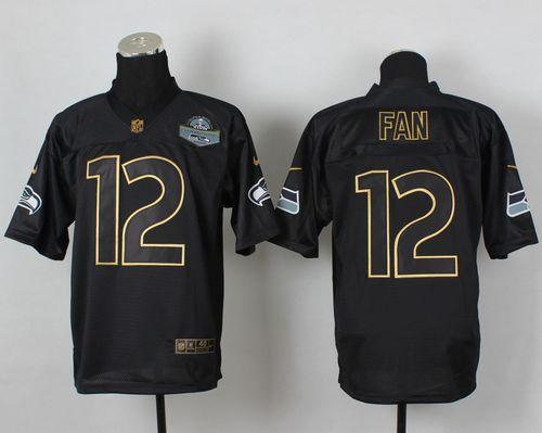 Seahawks #12 Fan Black Gold No. Fashion Men's Stitched Elite Jersey cheap jerseys for sale - CheapJerseys.Shop