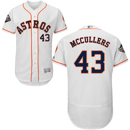 Houston Astros #43 Lance McCullers White Flexbase Authentic Collection 2019 World Series Bound Stitched Jersey Men's cheap jerseys for sale - CheapJerseys.Shop