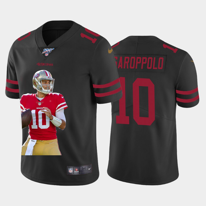 San Francisco 49ers #10 Jimmy Garoppolo Team Hero 1 Vapor Limited 100 Jersey Black cheap jerseys for sale - CheapJerseys.Shop