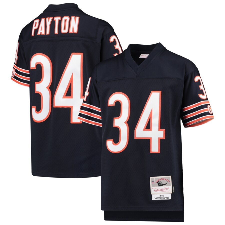 Youth Chicago Bears #34 Walter Payton Mitchell & Ness Navy 1985 Legacy Retired Player Jersey cheap jerseys for sale - CheapJerseys.Shop