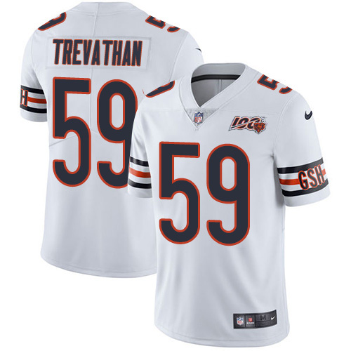 Chicago Bears #59 Danny Trevathan White Men's 100th Season Stitched Vapor Untouchable Limited Jersey Men's cheap jerseys for sale - CheapJerseys.Shop