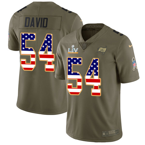 Buccaneers #54 Lavonte David Olive/USA Flag Men's Super Bowl LV Bound Stitched Limited 2017 Salute To Service Jersey cheap jerseys for sale - CheapJerseys.Shop