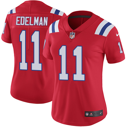 Patriots #11 Julian Edelman Red Alternate Women's Stitched Vapor Untouchable Limited Jersey cheap jerseys for sale - CheapJerseys.Shop