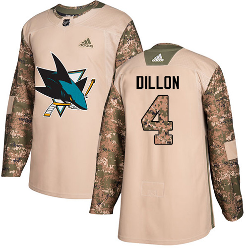 San Jose Sharks #4 Brenden Dillon Camo Authentic 2017 Veterans Day Stitched Jersey Men's cheap jerseys for sale - CheapJerseys.Shop