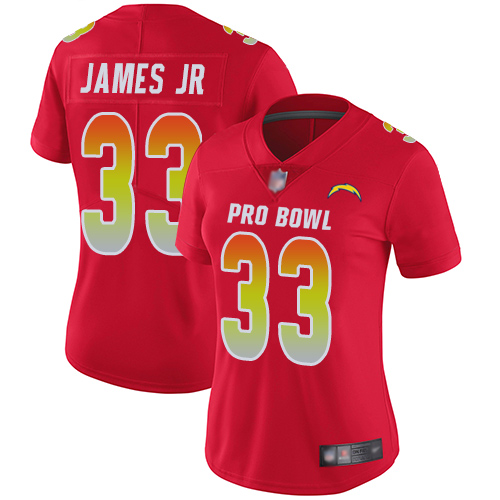 Chargers #33 Derwin James Jr Red Women's Stitched Limited AFC 2019 Pro Bowl Jersey cheap jerseys for sale - CheapJerseys.Shop