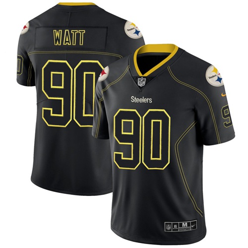 Steelers #90 T. J. Watt Lights Out Black Men's Stitched Limited Rush Jersey cheap jerseys for sale - CheapJerseys.Shop