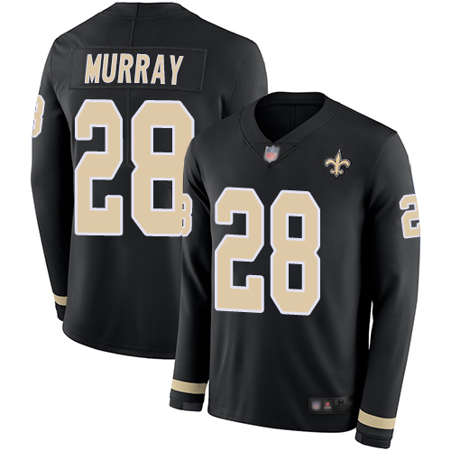 New Orleans Saints #28 Latavius Murray Black Team Color Youth Stitched Limited Therma Long Sleeve Jersey Youth cheap jerseys for sale - CheapJerseys.Shop