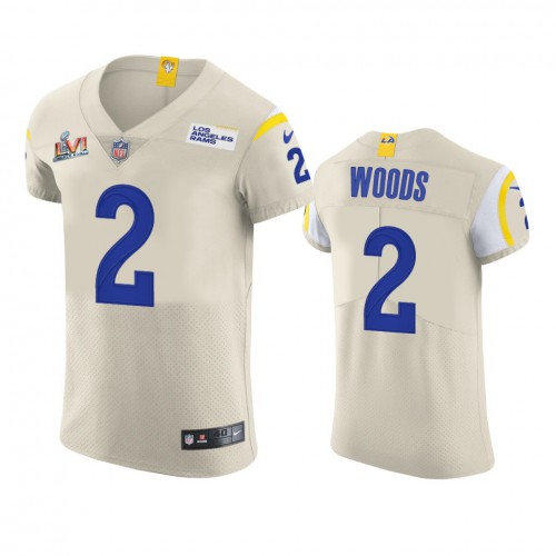 Los Angeles Los Angeles Rams #2 Robert Woods Men's Super Bowl LVI Patch Vapor Elite Player Jersey - Bone Men's cheap jerseys for sale - CheapJerseys.Shop