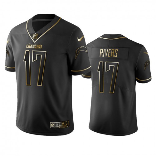 Los Angeles Chargers #17 Philip Rivers Men's Stitched Vapor Untouchable Limited Black Golden Jersey Men's cheap jerseys for sale - CheapJerseys.Shop