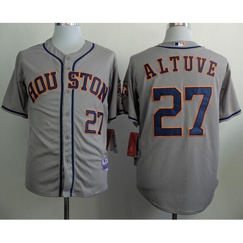 Houston Astros #27 Jose Altuve Grey Cool Base Stitched Jersey Men's cheap jerseys for sale - CheapJerseys.Shop